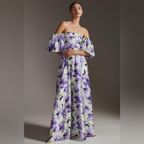Delfi Collective Puff Sleeve Floral Maxi Dress - Picture 8 of 8